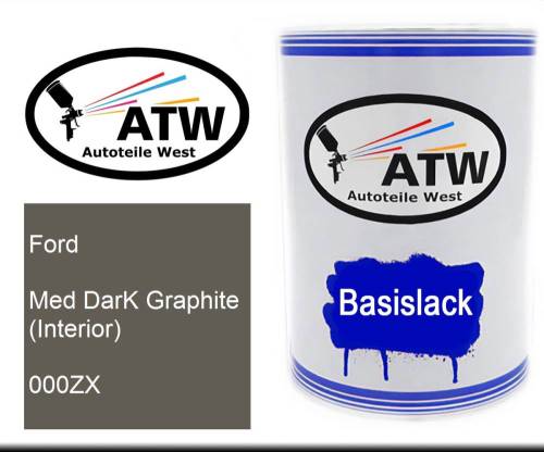 Ford, Med DarK Graphite (Interior), 000ZX: 500ml Lackdose, von ATW Autoteile West.